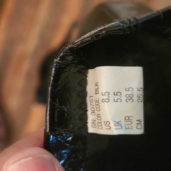 Soho Lab Black Stretch Vinyl Pointed Toe Booties - Picture 7 of 9